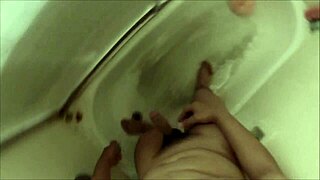 Teen enjoys steamy shower POV in first intimate bathing video