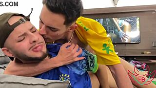 branquelo takes monster cock anal cum on ass brazilian gay