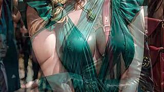 i flash my pussy in high fashion ai generated blonde style
