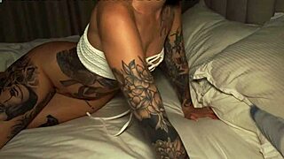 A guy interrupts her solo bedroom session