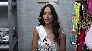 luxe la fox fucked hard on wedding day for stealing dildos