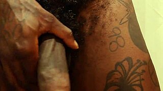 hallelujah johnson's massive bbc explodes in slutty solo worship frenzy