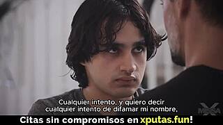 two guys double penetrate hot blonde spanish sub