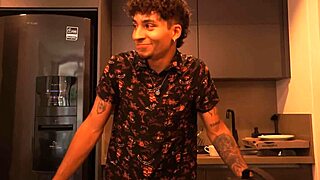 A guy interrupts her solo bedroom session