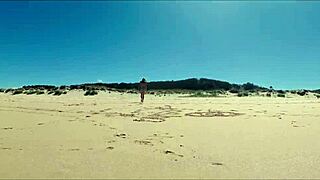 sasha ikeyeva models bikini ass on spanish doninos beach travel show