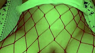 soft petite redhead's tight pussy devours monster dildo up close in bedroom