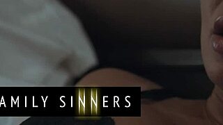 Horny babe fucks rivals man doggystyle bent over cum washes her big tits