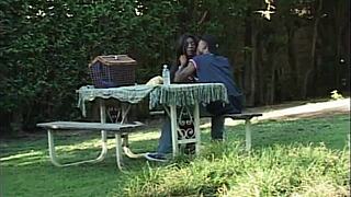 ebony ass fetish pounded doggy outdoor cumshot!