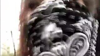 masked emo goth bent over for public interracial creampie doggystyle