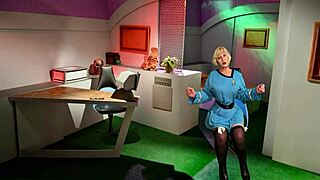 granny nurse chapel rides romulan fuck machine in hospital cosplay!