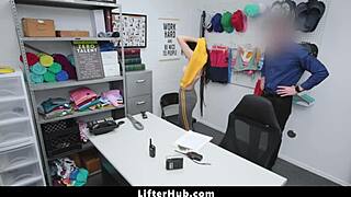 judy jolie caught stealing punished garage ripped clothes cowgirl