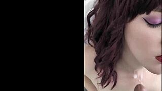 Redhead latina goth babe stars in cumshot compilation highlights