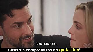 two guys double penetrate hot blonde spanish sub