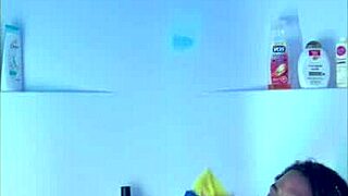 wanna join this ebony homemade shower ass play babe?