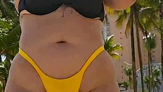 Married Woman Sucks Cock in Public Chemical Toilet After Panty Tease