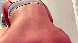 British Brunette Coed Student Squirts in Solo Webcam Toy Orgasm