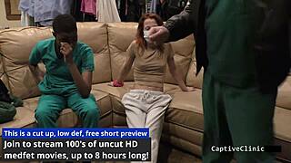 nurse jewel humiliates patient pov spanking in latex gloves