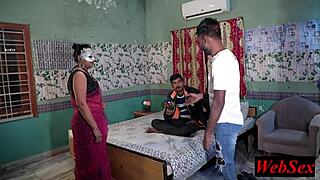 hotel manager shares his sexy desi wife with guest 😈 homemade fun!