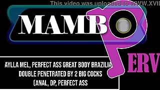 aylla mel's perfect brazilian ass double penetrated by two monster bbc dirty talk
