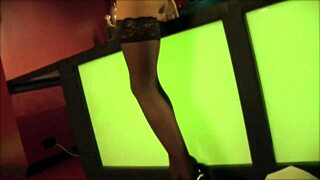 blonde milf whore in lingerie gets anal facial cumshot