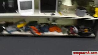 spy cam catches sexy brunette babe banging for cash after selling boyfriend's gear