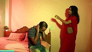 Indian trans bhabhi gets horny loving fuck with big cock on beautiful tits