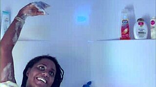 wanna join this ebony homemade shower ass play babe?