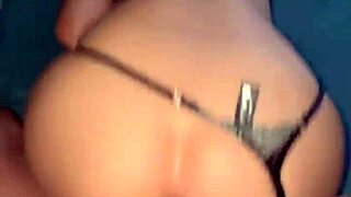 riding thick monster cock creampie fills petite pussy tight