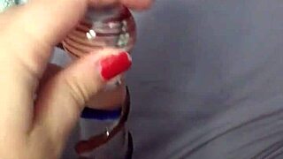 She enjoys playful fun masturbating with her favorite dildo toys solo