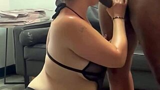 White Milf Craves Black Boss's Huge Cock