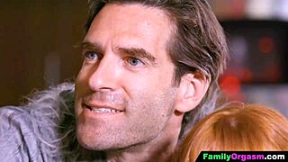 redhead teen in pigtails and old man orgasm cheating in halloween cosplay