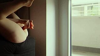 Neighbors Watch Exhibitionist Masturbate Dripping Wet Pussy Closeup