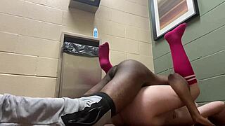 sexy teen curls toes from orgasm in public bathroom fuck