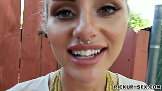 pierced nose naomi woods moans outdoor getting banged hardcore by group for cash