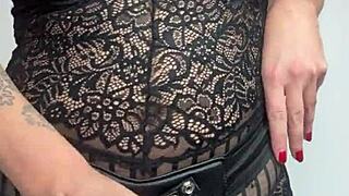 her sensual femdom strap-on cock worship pov