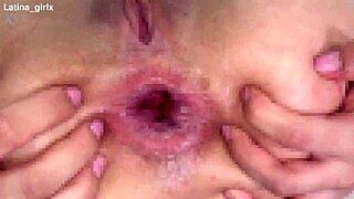 valentina milan stretches ass wide with monster dap from 2 huge cocks piss play