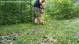 Humiliating my park pig whore walk