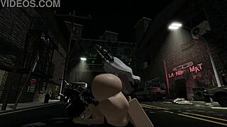 my futanari gf pounds my ass on busy street thrill