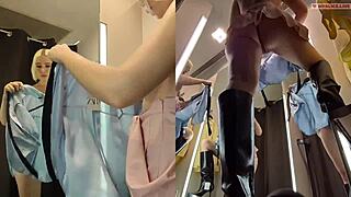 hidden cam fitting room spies juicy pussy upskirt flashing public fetish