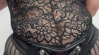 her sensual femdom strap-on cock worship pov