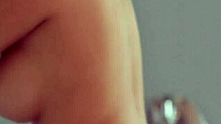 Hey enchanting teen 18+ babe rides her dildo fingering pussy wildly