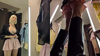 hidden cam fitting room spies juicy pussy upskirt flashing public fetish