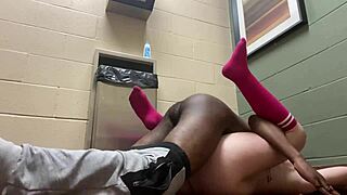 sexy teen curls toes from orgasm in public bathroom fuck