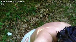 Humiliating my park pig whore walk