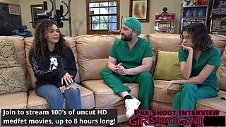 mara luv grabs toys in doctor's office as aria nicole joins for gyno fetish play 😏