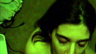 girlfriend poses sexy then sucks cock hungrily