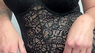 her sensual femdom strap-on cock worship pov