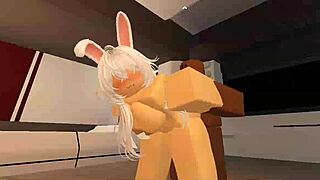 shy bunny slut gets monster cock pounded on roblox condo 😩 next vid better quality!