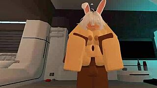 shy bunny slut gets monster cock pounded on roblox condo 😩 next vid better quality!