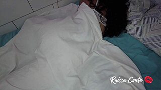 friend's curvy wife shocked by huge cock in her mouth closeup
